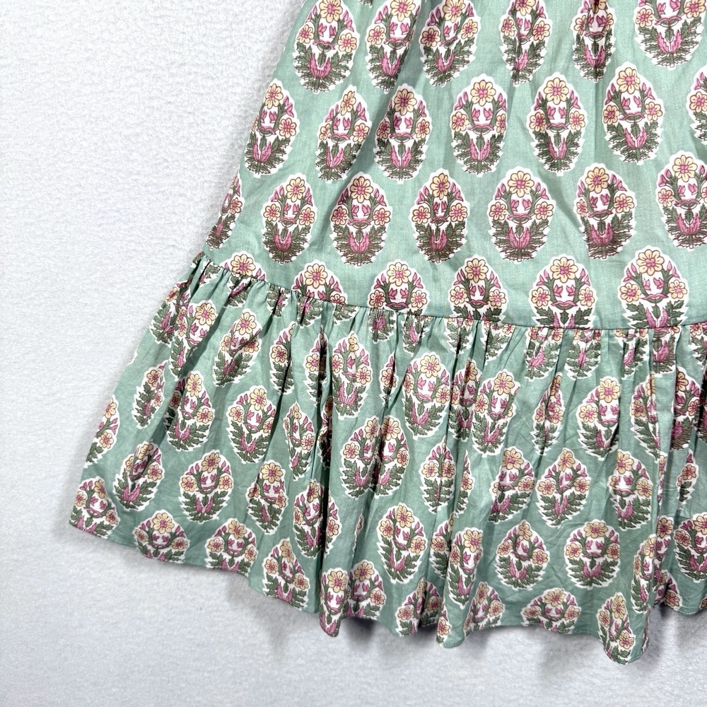 Marea Dress Womens Small Grace Tiered Floral Block Print V Neck Mini Cottage - Picture 10 of 13